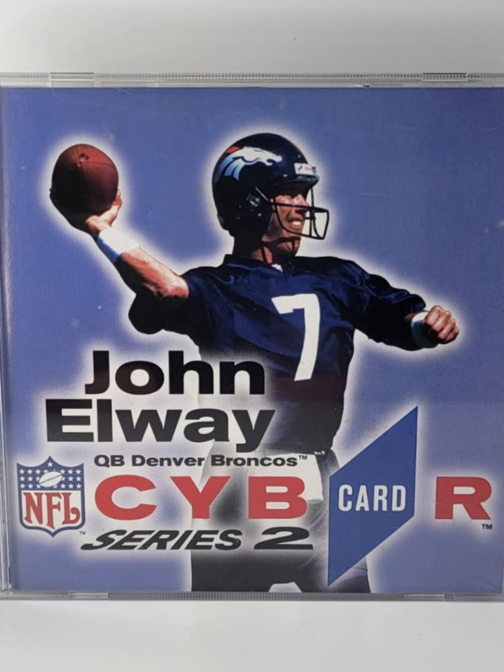 RARE NFL CyberCard Series 2 John Elway PC CD ROM Tested Working 90s Retro